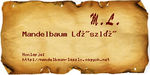 Mandelbaum László névjegykártya